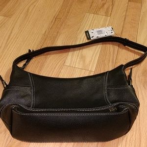 NWT black leather purse
